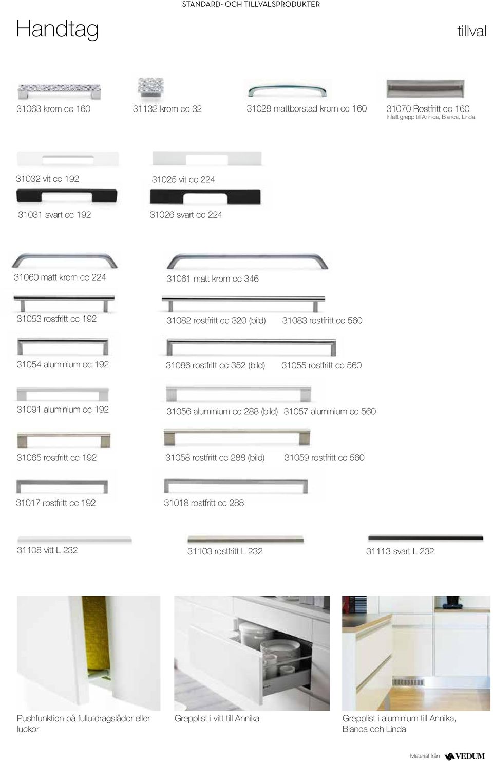 aluminium cc 192 31086 rostfritt cc 352 (bild) 31055 rostfritt cc 560 31091 aluminium cc 192 31056 aluminium cc 288 (bild) 31057 aluminium cc 560 31065 rostfritt cc 192 31058 rostfritt cc 288 (bild)