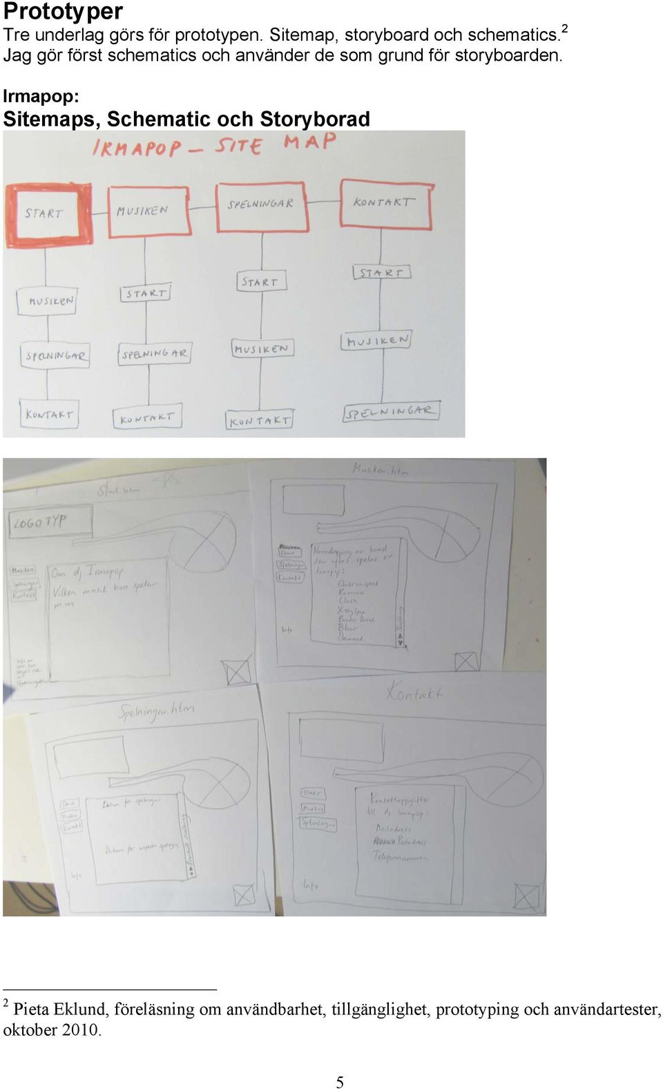 2 Jag gör först schematics och använder de som grund för storyboarden.