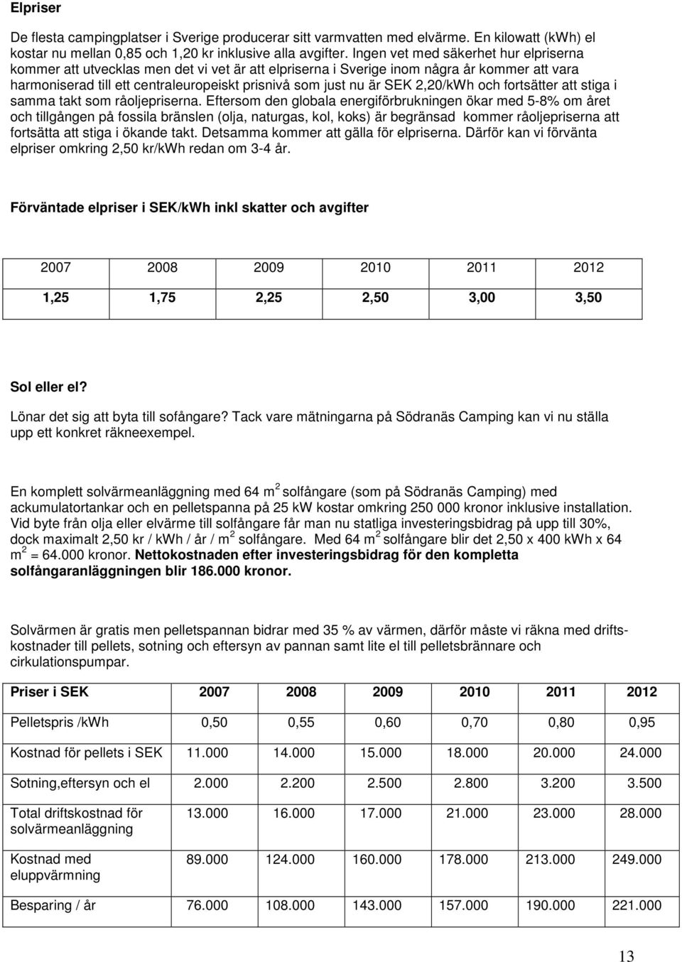 2,20/kWh och fortsätter att stiga i samma takt som råoljepriserna.