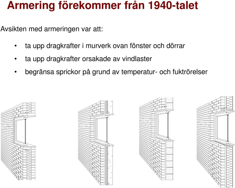 fönster och dörrar ta upp dragkrafter orsakade av