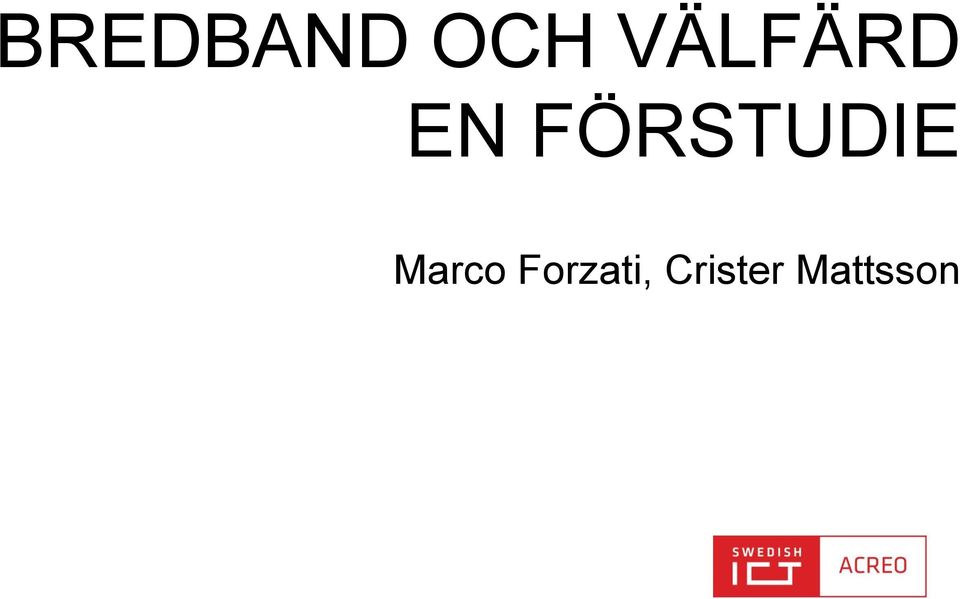 FÖRSTUDIE Marco