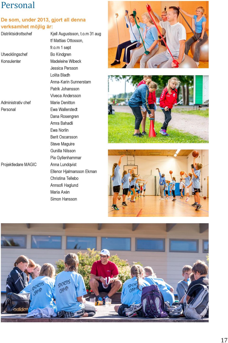 Anna-Karin Sunnerstam Patrik Johansson Viveca Andersson Marie Denitton Ewa Wallerstedt Dana Rosengren Amra Bahadli Ewa Norlin Berit Oscarsson