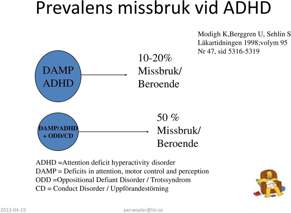 =Attention deficit hyperactivity disorder DAMP = Deficits in attention, motor control and