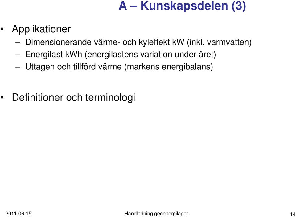 varmvatten) Energilast kwh (energilastens variation under året)