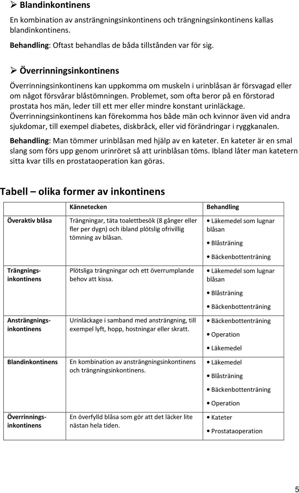 Problemet, som ofta beror på en förstorad prostata hos män, leder till ett mer eller mindre konstant urinläckage.