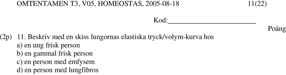 tryck/volym-kurva hos a) en ung frisk person b) en
