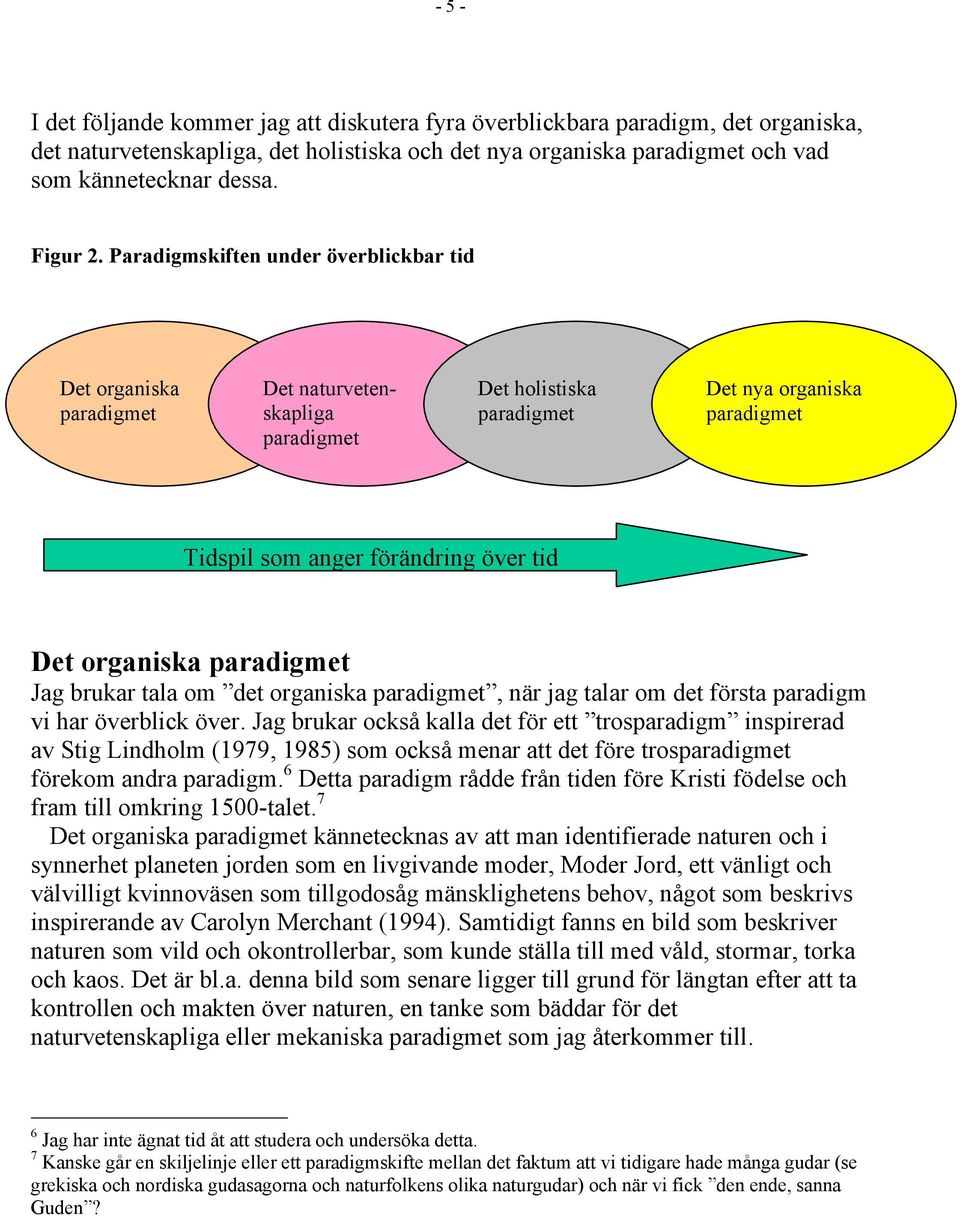 jag talar om det första paradigm vi har överblick över.
