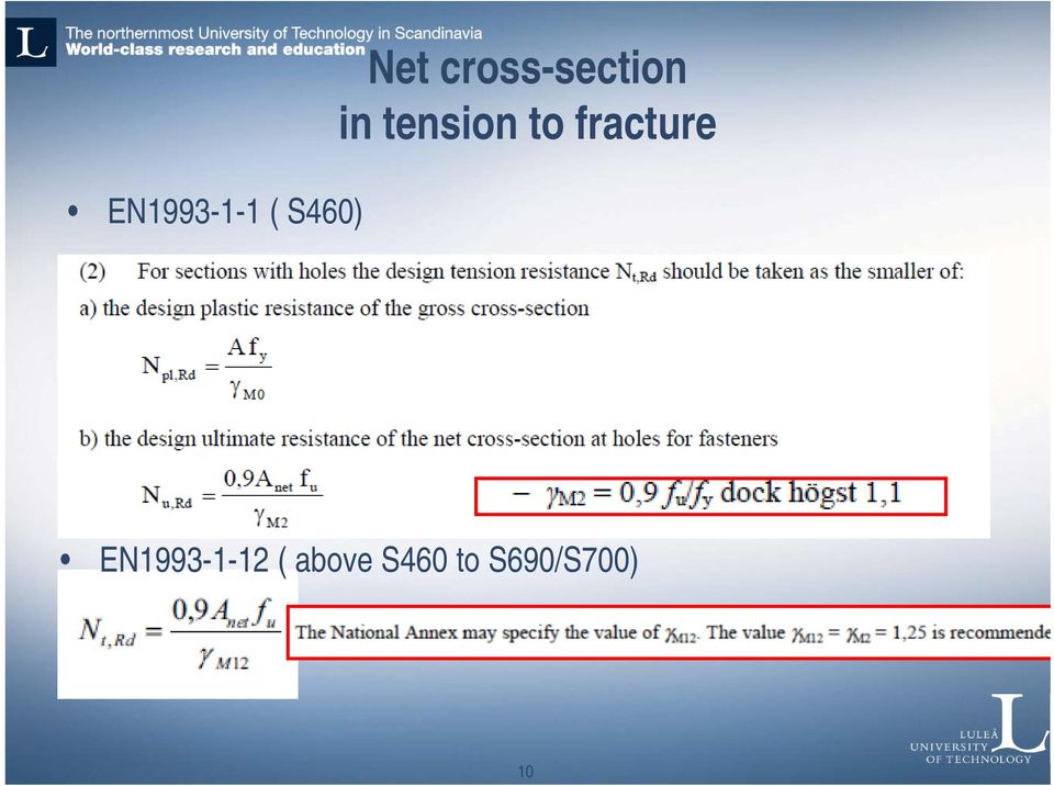 to fracture EN1993-1-12 (