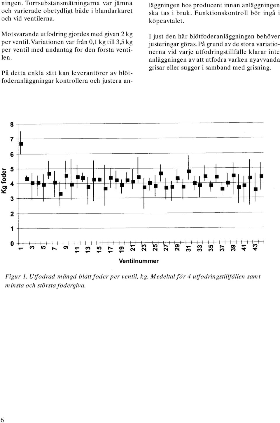 På detta enkla sätt kan leverantörer av blötfoderanläggningar kontrollera och justera an- läggningen hos producent innan anläggningen ska tas i bruk. Funktionskontroll bör ingå i köpeavtalet.