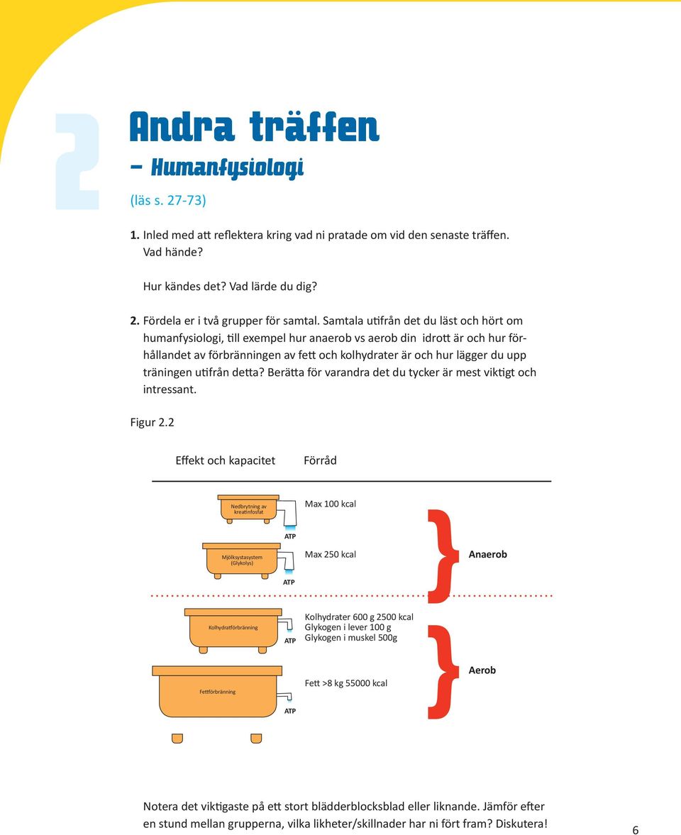 träningen utifrån detta? Berätta för varandra det du tycker är mest viktigt och intressant. Figur 2.