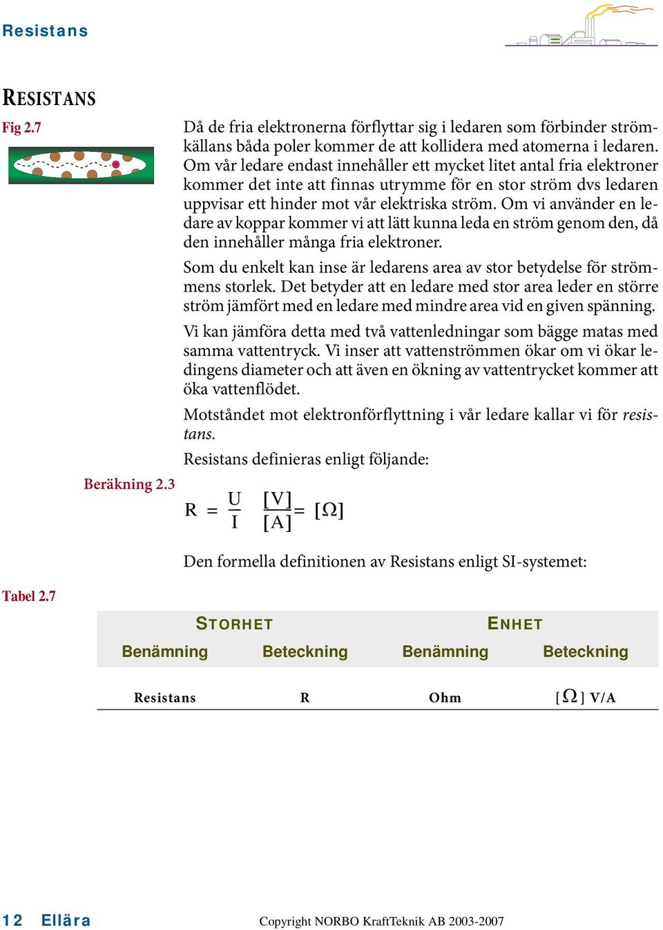 Om vi använder en ledare av koppar kommer vi att lätt kunna leda en ström genom den, då den innehåller många fria elektroner.