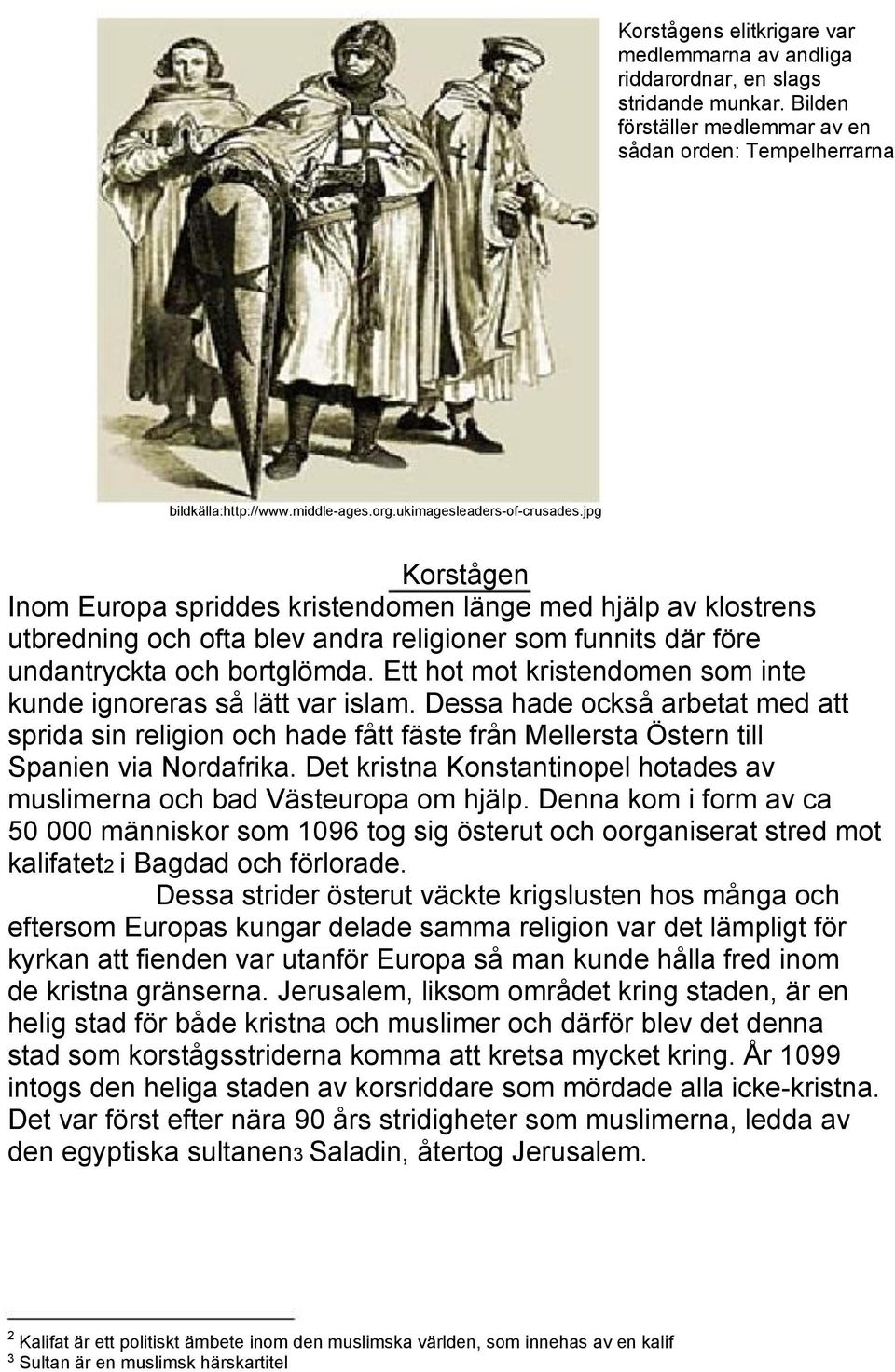 Ett hot mot kristendomen som inte kunde ignoreras så lätt var islam. Dessa hade också arbetat med att sprida sin religion och hade fått fäste från Mellersta Östern till Spanien via Nordafrika.