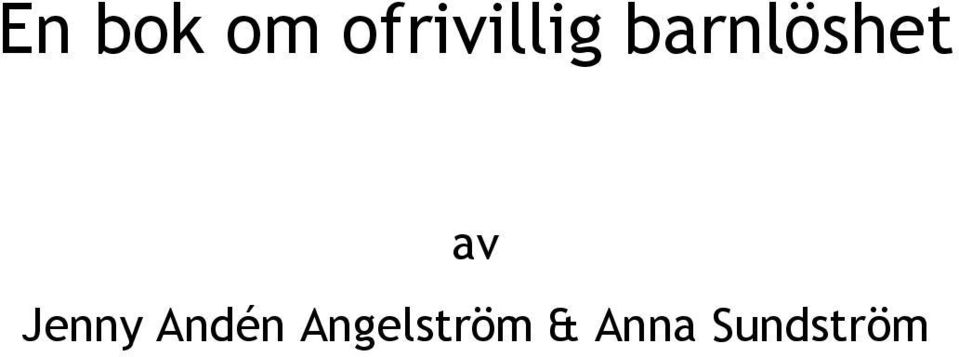 barnlöshet av