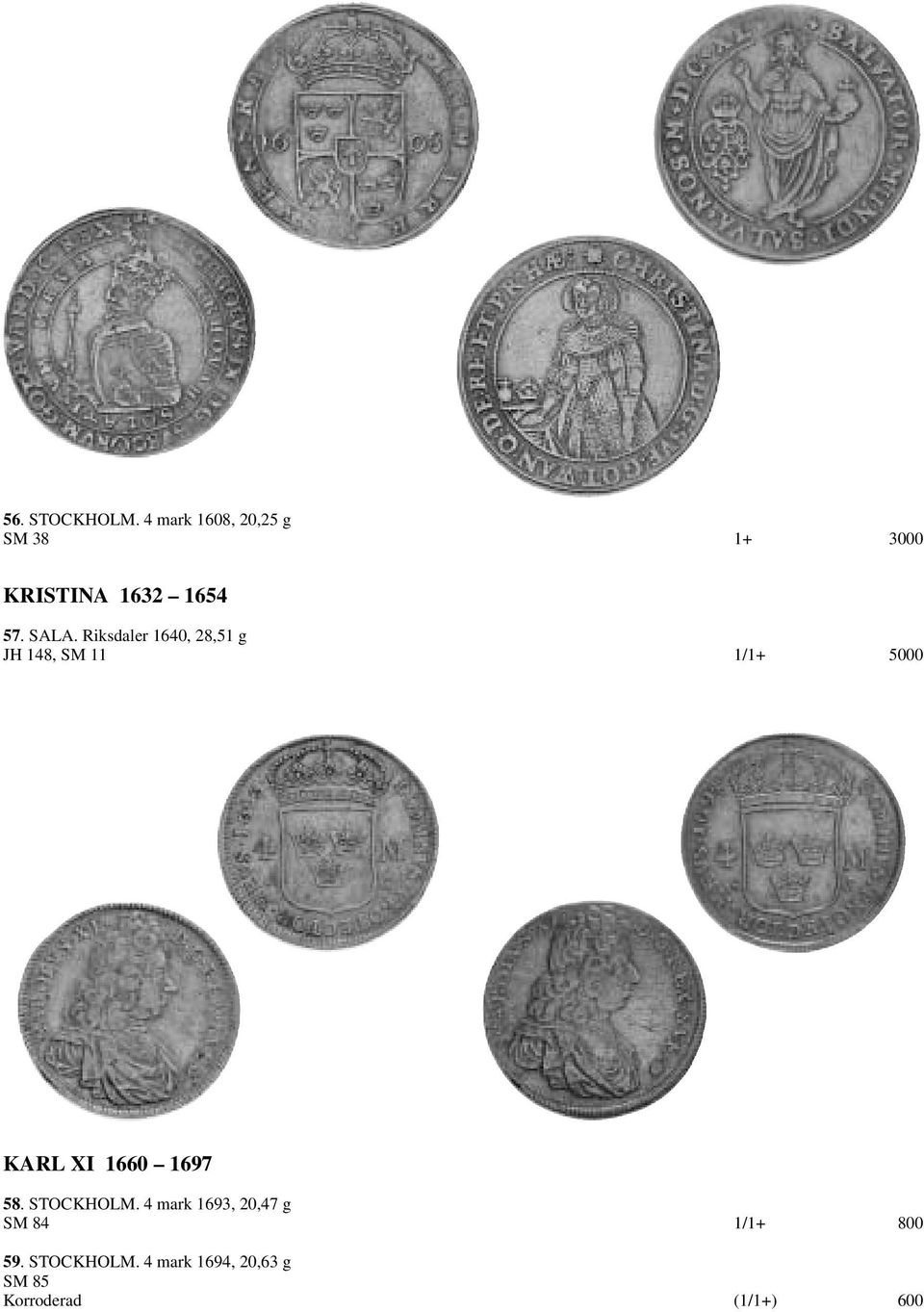 Riksdaler 1640, 28,51 g JH 148, SM 11 1/1+ 5000 KARL XI 1660