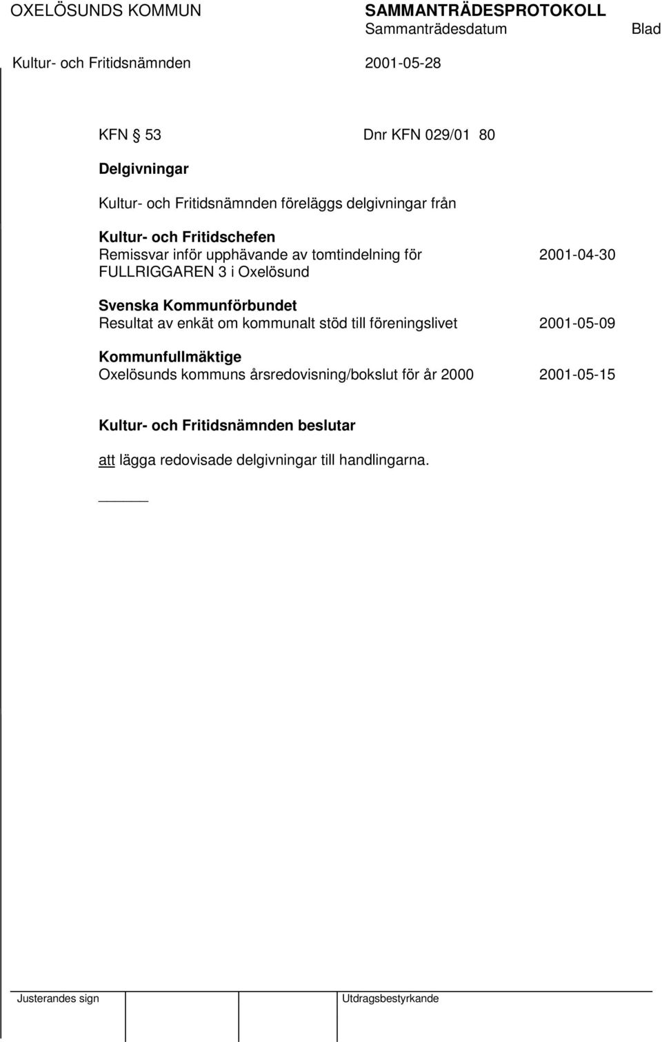 Kommunförbundet Resultat av enkät om kommunalt stöd till föreningslivet 2001-05-09 Kommunfullmäktige