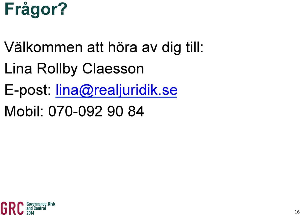 till: Lina Rollby Claesson