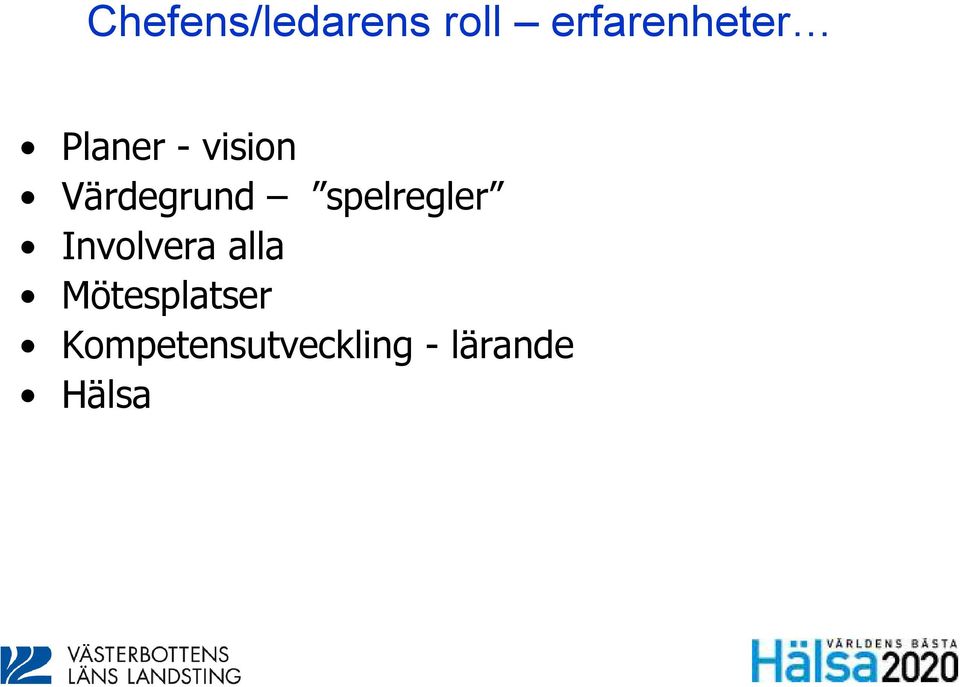 Värdegrund spelregler Involvera