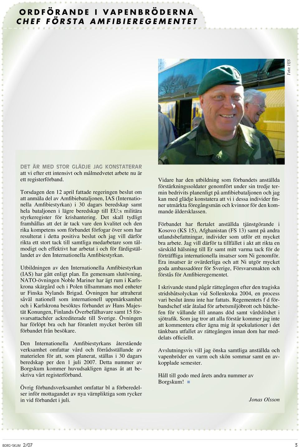 militära styrkeregister för krishantering.