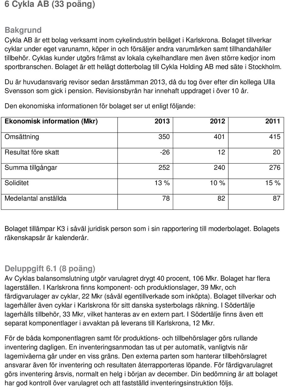 Cyklas kunder utgörs främst av lokala cykelhandlare men även större kedjor inom sportbranschen. Bolaget är ett helägt dotterbolag till Cykla Holding AB med säte i Stockholm.