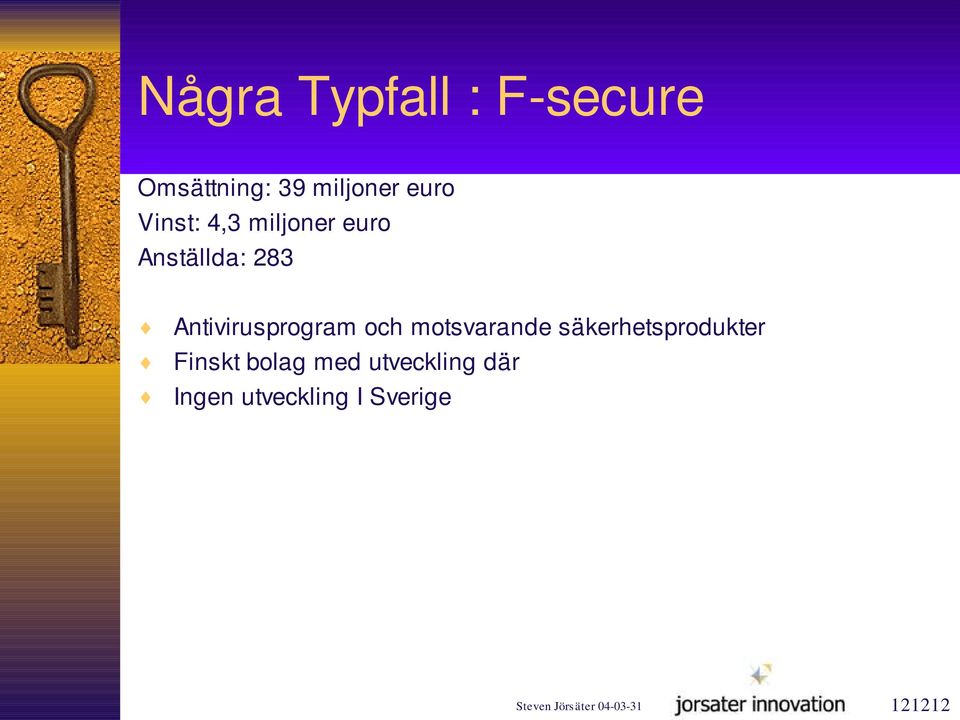 och motsvarande säkerhetsprodukter Finskt bolag med