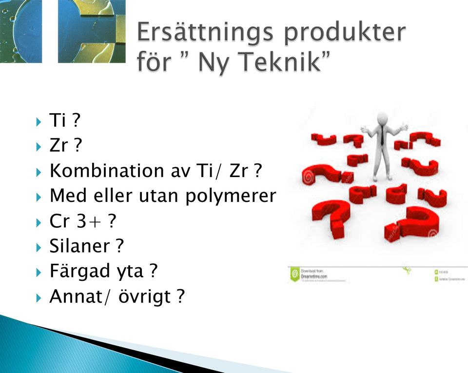 } Med eller utan polymerer }
