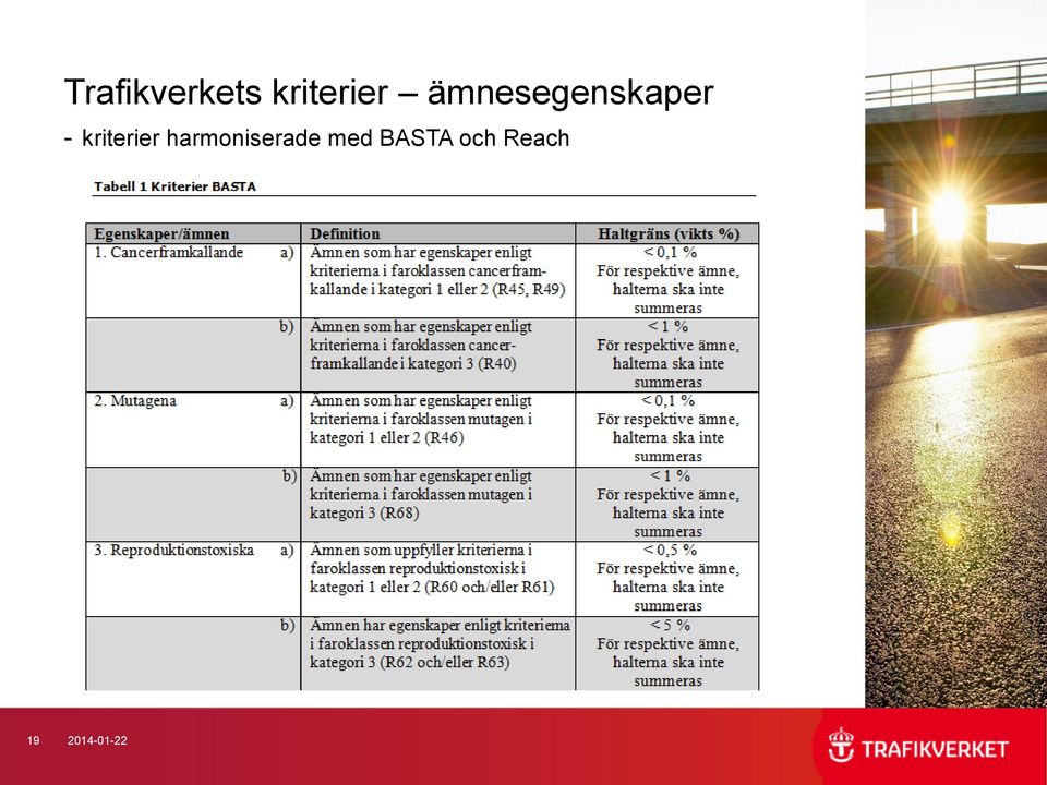 kriterier harmoniserade