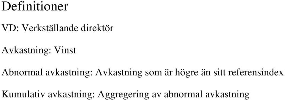 Avkastning som är högre än sitt referensindex