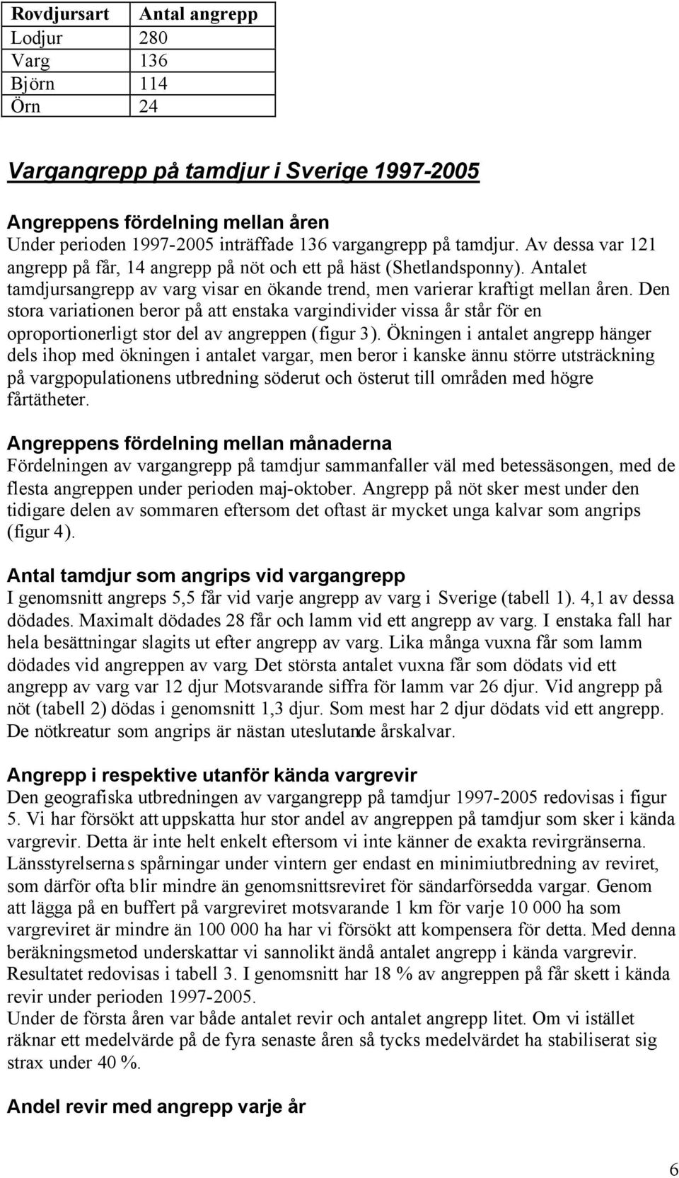 Den stora variationen beror på att enstaka vargindivider vissa år står för en oproportionerligt stor del av angreppen (figur 3).
