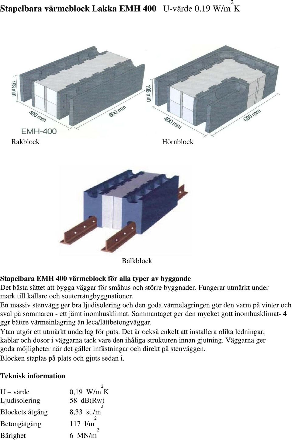 Fungerar utmärkt under mark till källare och souterrängbyggnationer.
