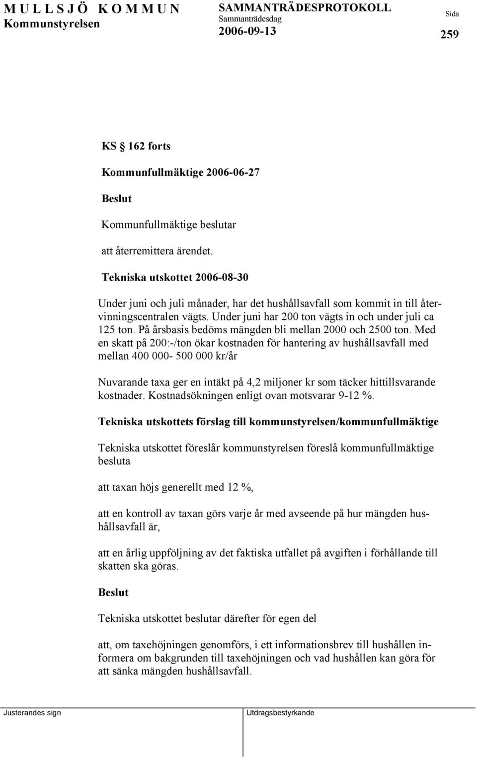 På årsbasis bedöms mängden bli mellan 2000 och 2500 ton.