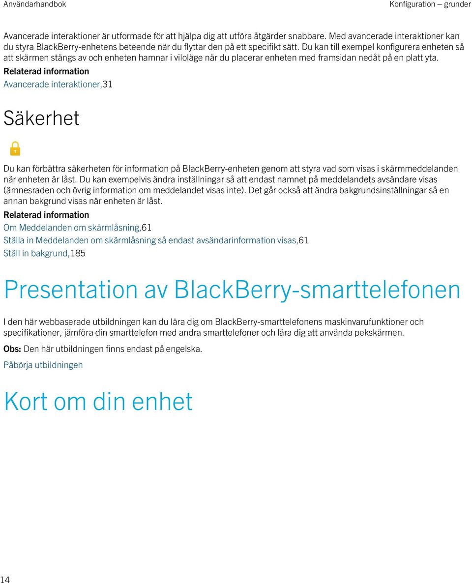 BlackBerry Classic Smartphone. Version: Användarhandbok - PDF ...
