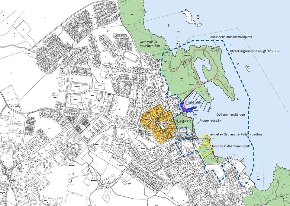 Stadskärna Stadspark Promenadstråk Östhammarsfjärden