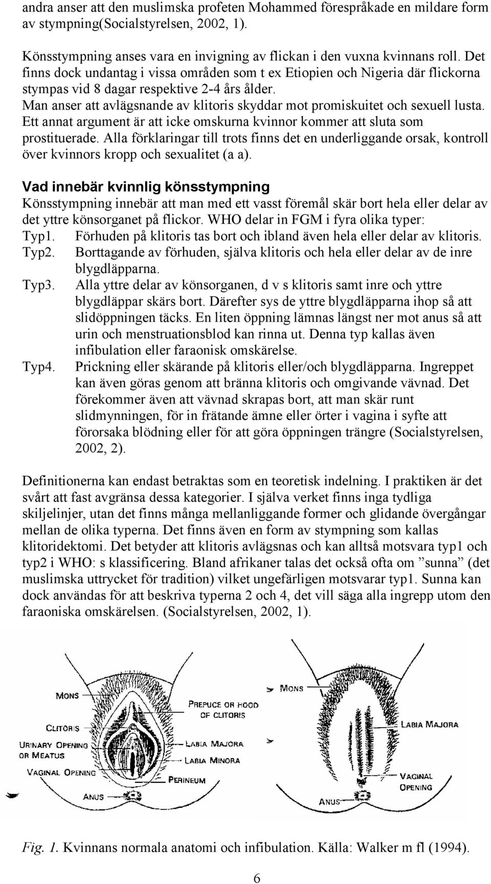 Man anser att avlägsnande av klitoris skyddar mot promiskuitet och sexuell lusta. Ett annat argument är att icke omskurna kvinnor kommer att sluta som prostituerade.