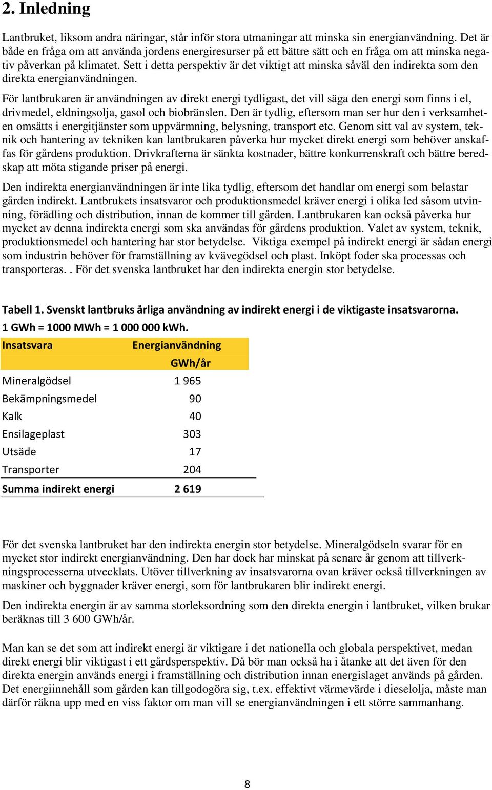 Sett i detta perspektiv är det viktigt att minska såväl den indirekta som den direkta energianvändningen.