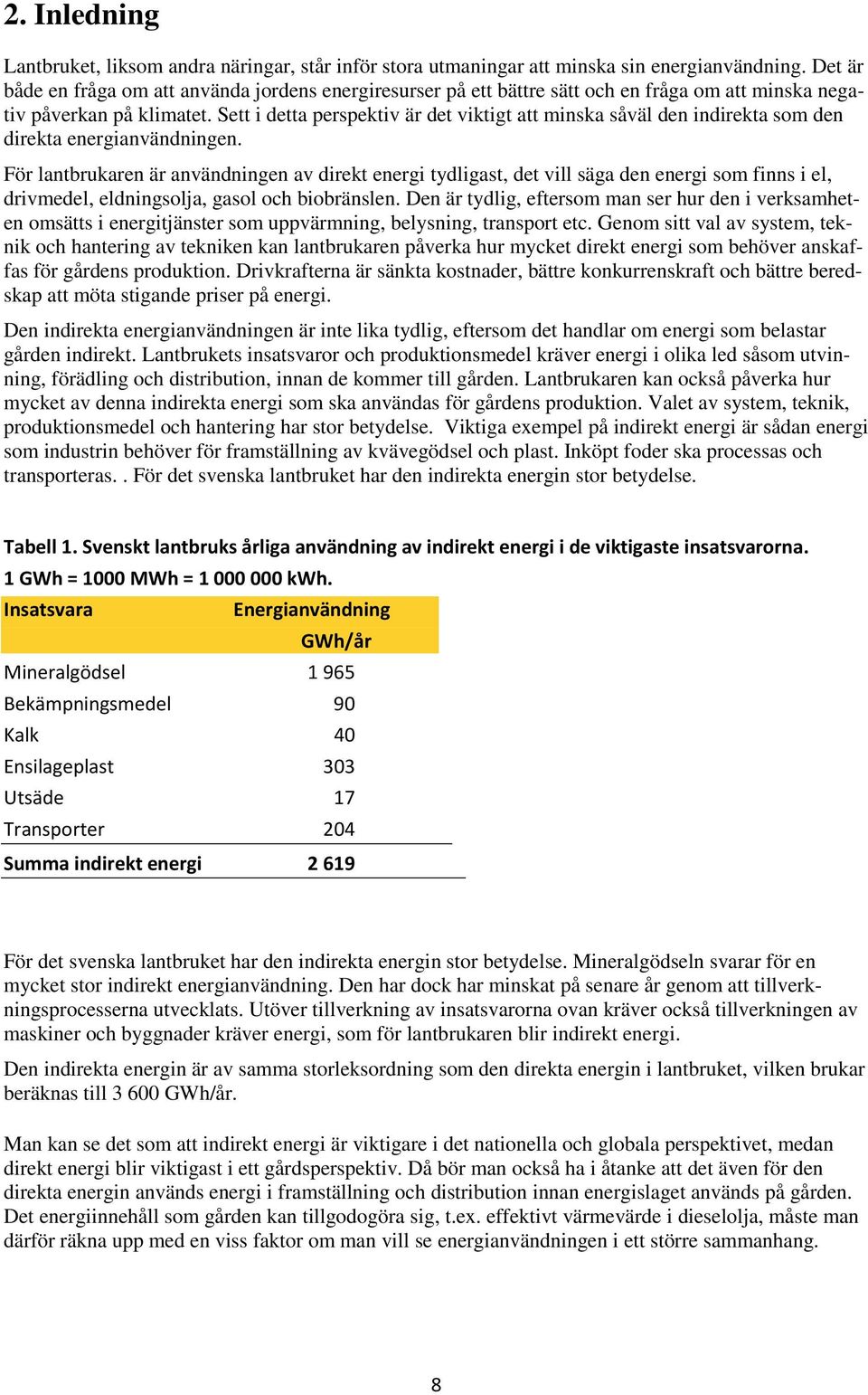 Sett i detta perspektiv är det viktigt att minska såväl den indirekta som den direkta energianvändningen.