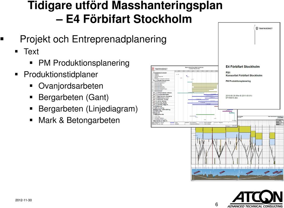 Produktionsplanering Produktionstidplaner Ovanjordsarbeten