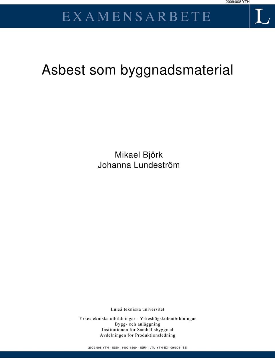 Yrkeshögskoleutbildningar Bygg- och anläggning Institutionen för