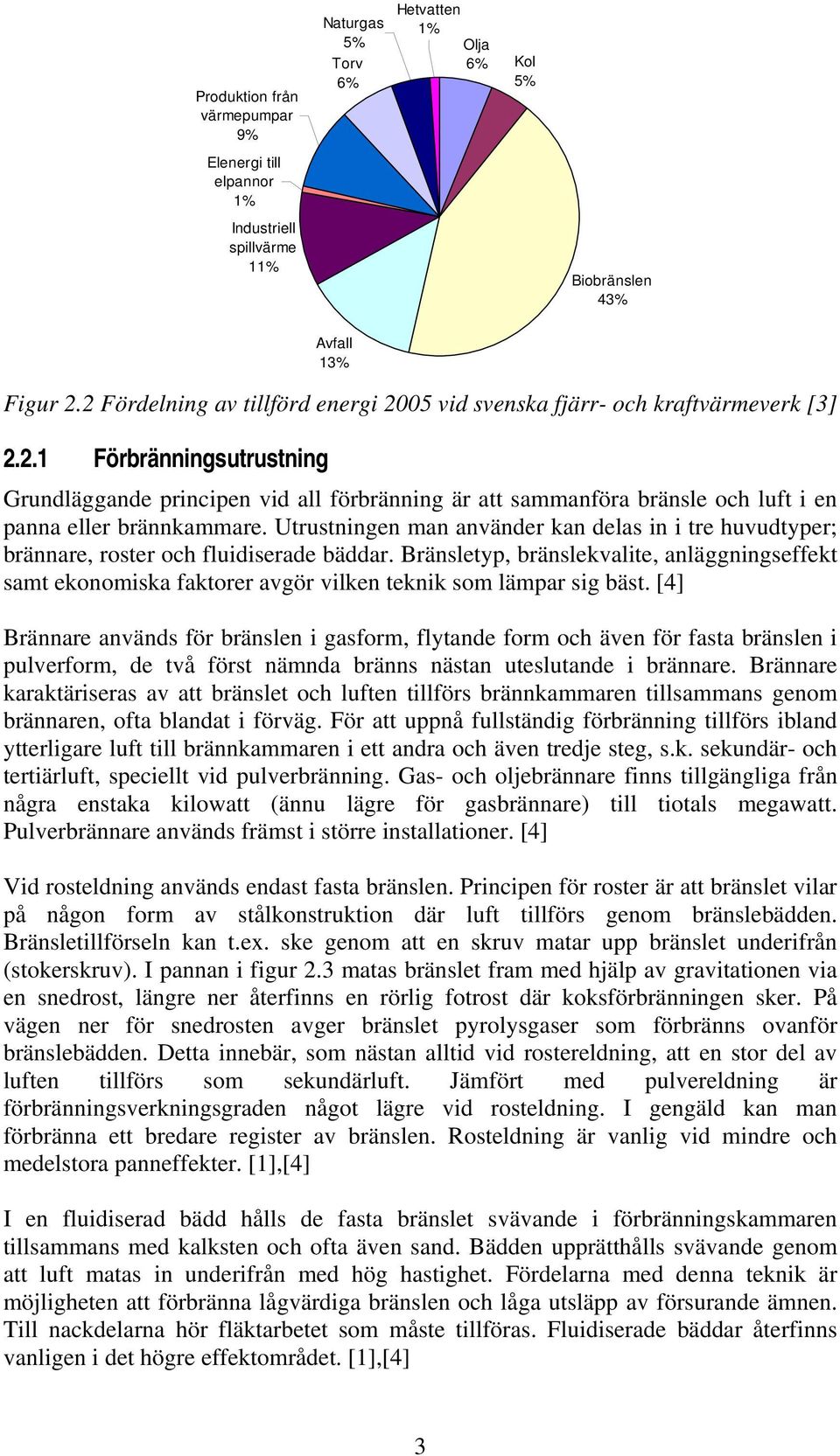Utrustningen man använder kan delas in i tre huvudtyper; brännare, roster och fluidiserade bäddar.