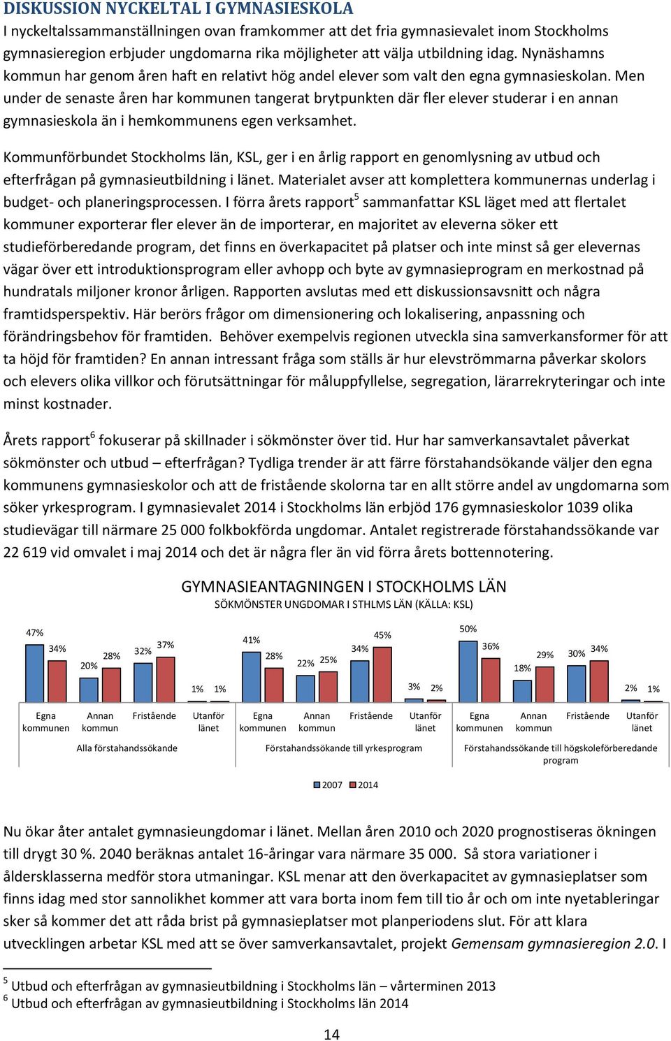 Men under de senaste åren har kommunen tangerat brytpunkten där fler elever studerar i en annan gymnasieskola än i hemkommunens egen verksamhet.