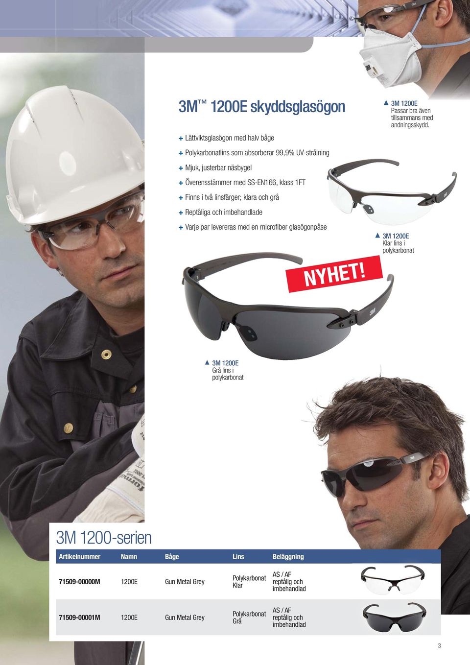 microfi ber glasögonpåse 3M 1200E Passar bra även tillsammans med andningsskydd.