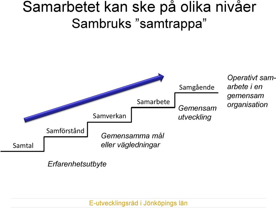 Operativt samarbete i en gemensam organisation Samtal