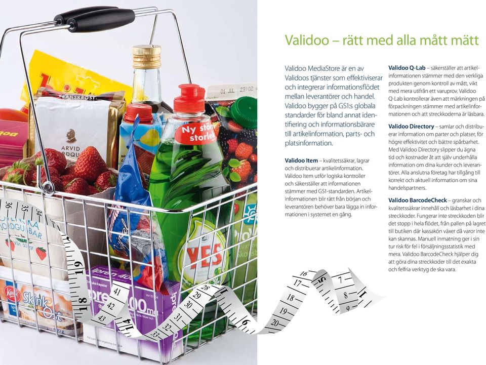 Validoo Item kvalitetssäkrar, lagrar och distribuerar artikelinformation. Validoo Item utför logiska kontroller och säkerställer att informationen stämmer med GS1-standarden.