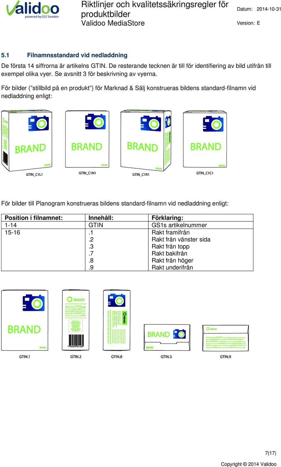 För bilder ( stillbild på en produkt ) för Marknad & Sälj konstrueras bildens standard-filnamn vid nedladdning enligt: För bilder till Planogram