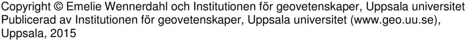 Publicerad av Institutionen  (www.geo.uu.