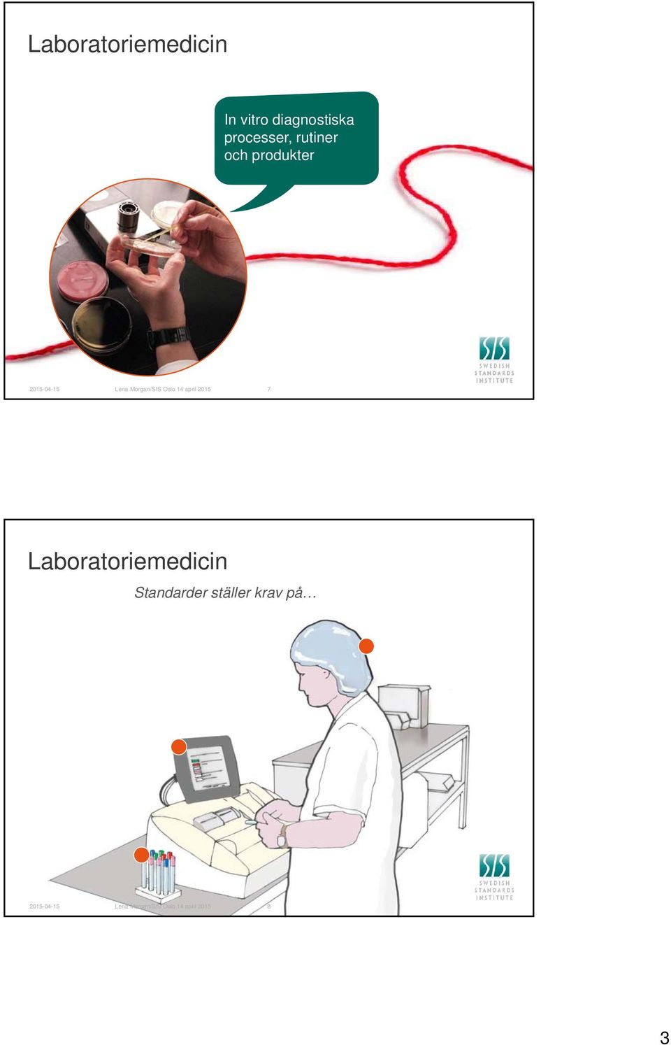 14 april 2015 7 Laboratoriemedicin Standarder ställer