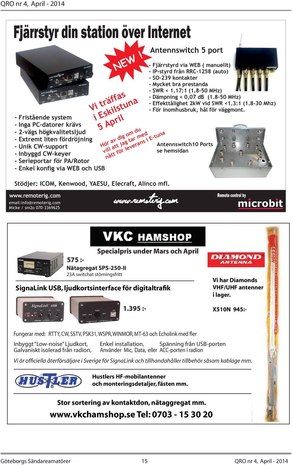 Antennswitch 5 port - Fjärrstyrd via WEB ( manuellt) - IP-styrd från RRC-1258 (auto) - SO-239 kontakter - Mycket bra prestanda - SWR < 1.17:1 (1.8-50 MHz) - Dämpning < 0,07 db (1.