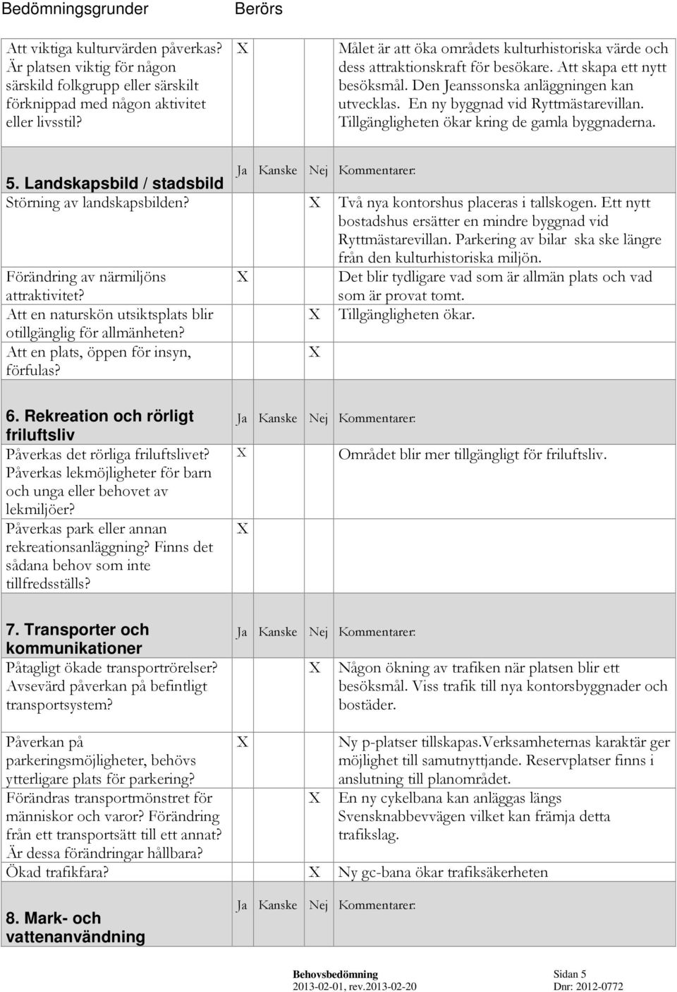 Tillgängligheten ökar kring de gamla byggnaderna. 5. Landskapsbild / stadsbild Störning av landskapsbilden? Två nya kontorshus placeras i tallskogen.