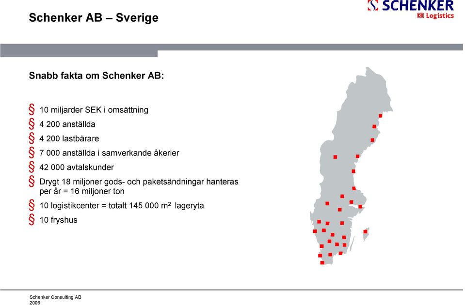 åkerier 42 000 avtalskunder Drygt 18 miljoner gods- och paketsändningar