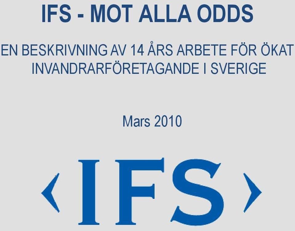 ARBETE FÖR ÖKAT