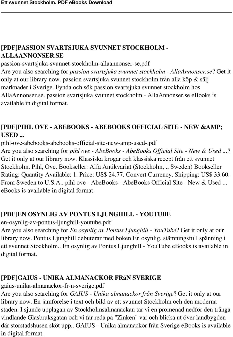 se ebooks is available in digital format. [PDF]PIHL OVE - ABEBOOKS - ABEBOOKS OFFICIAL SITE - NEW &AMP; USED... pihl-ove-abebooks-abebooks-official-site-new-amp-used-.